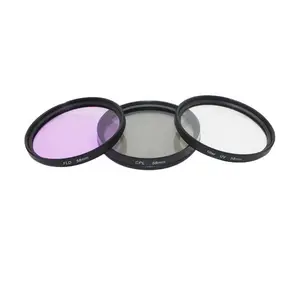 UV, CPL & FLD with leather case camera filter kit
