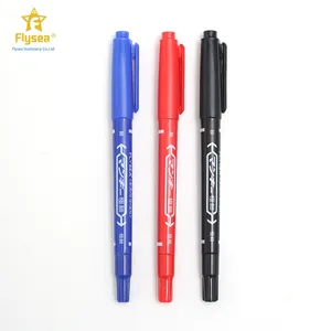 Good price durable waterproof aluminium paint pen small permanent touch twin marker