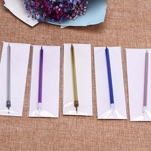 La celebrazione della festa all'ingrosso utilizza candele di compleanno sottili e alte in oro e argento alla rinfusa - Product Image 3