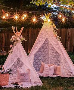 Tunnel de jeu en tissu 100% coton pour enfants OEM et tunnel en toile et tente <span class=keywords><strong>tipi</strong></span> en coton biologique pour adultes - Product Image 4