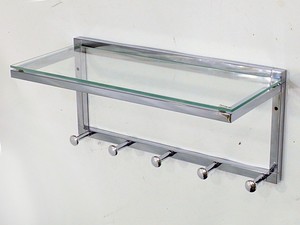 Chromed <b>Bathroom</b> 2 Tier Metal <b>Shelf</b> With <b>Towel</b> Holder - Product Image 3