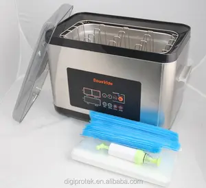 Tudo pronto kit incluindo Rack Com Zíper saco de Bomba de Vácuo sous Vide preciso da temperatura Uniforme do calor 6L tanque Sous Vide fogão