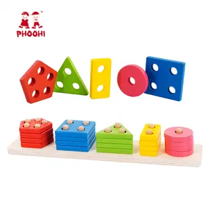 Preschool Educacional Crianças Jogo de Aprendizagem de Ensino Montessori Brinquedo De Madeira Puzzle