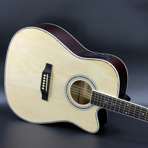 <span class=keywords><strong>Guitarra</strong></span> Electroacústica de Tamaño Completo con Cutaway, para Principiantes, con Ecualizador de 4 Bandas, Color Natural - Product Image 2