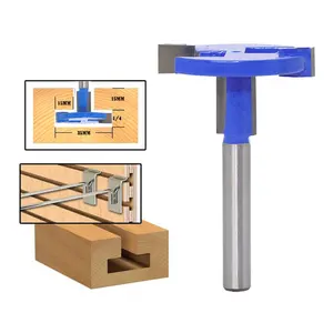 Haste t-slot & t-track roteador, L-N023 1 peça, 1/4 ", qualidade superior, ponteira cortadora de madeira, preço no atacado