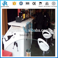 Comptoir de bar portable moderne en aluminium Table de bar portable