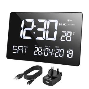 Decorazione per la casa grande orologio <span class=keywords><strong>Vintage</strong></span> minimalista di lusso <span class=keywords><strong>orologi</strong></span> <span class=keywords><strong>da</strong></span> <span class=keywords><strong>parete</strong></span> 11 ''grande schermo curvo digitale sveglia <span class=keywords><strong>da</strong></span> <span class=keywords><strong>parete</strong></span> - Product Image 2