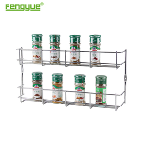 ใหม่คุณภาพสูงติดผนังสองชั้นเครื่องเทศ Rack Chrome-Plated ในครัวเรือน Rack - Product Image 2