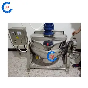 Multifunctional 500 liter electric heating jacketed boiling pan with mixer
