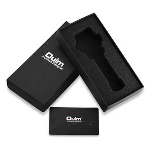 Oulm caixa de relógio, caixa de presente de papel, retangular clássica, preta, caixa de presente, embalagem, caixa de relógios - Product Image 2
