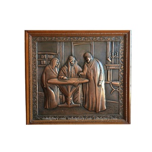 Sculpture en relief d'art mural en Bronze antique et moderne sculpté à la main conception <span class=keywords><strong>de</strong></span> paysage <span class=keywords><strong>de</strong></span> rue décor à la maison artisanat en métal - Product Image 3