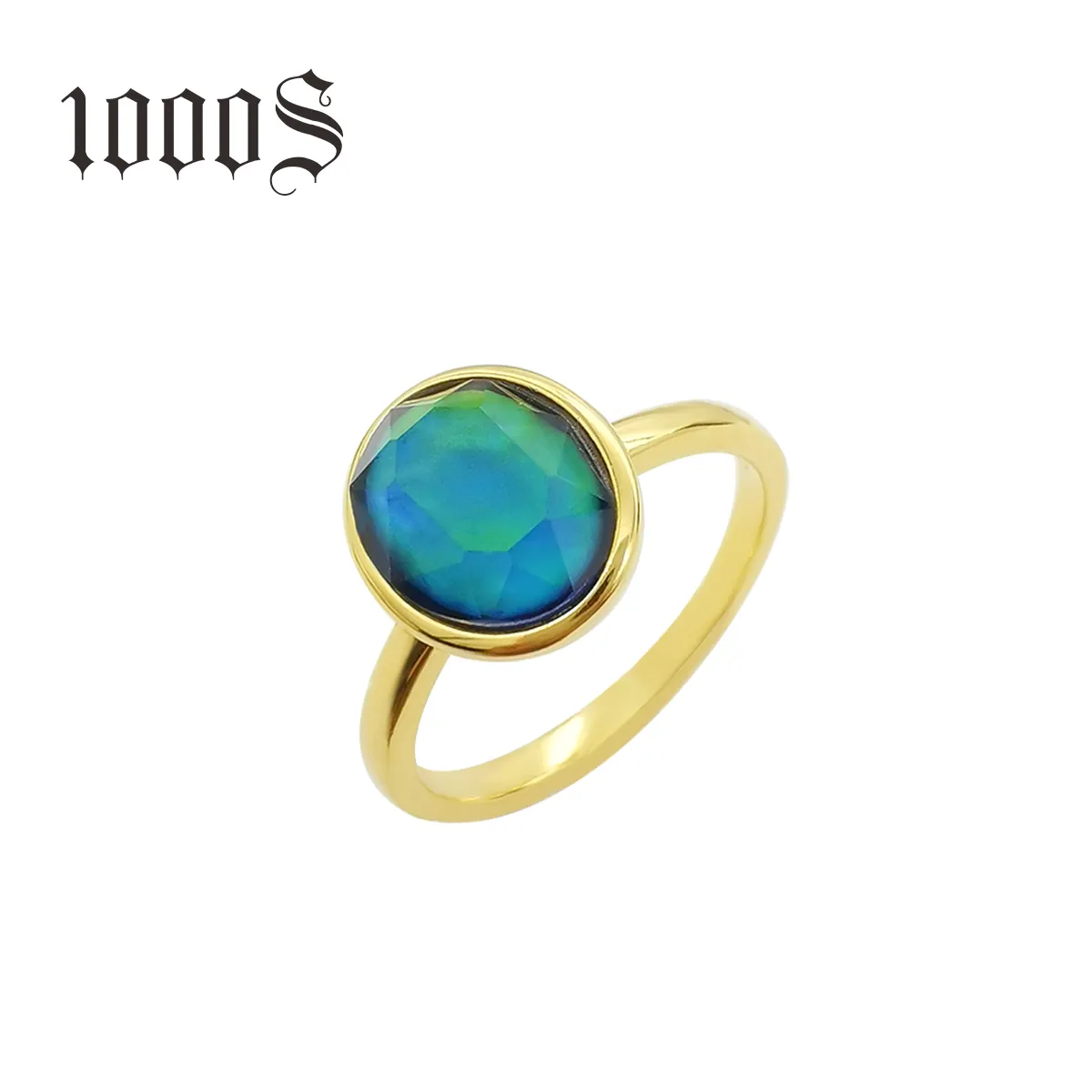 Verstelbare Kleuren Emotionele Mood Ring Sieraden 925 Sterling Zilveren Betrokkenheid Bands Ringen