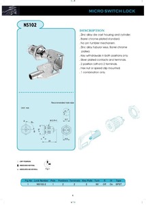 Cerradura Eléctrica de Interruptor con Llave Tubular Micro de 12 mm - Product Image 3