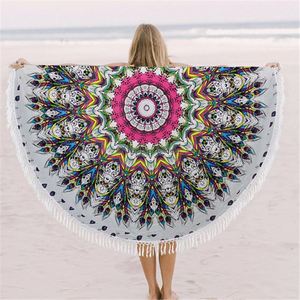 <span class=keywords><strong>Alson</strong></span> drop shipping Yoga Tapis solaire châle wrap jupe glands coton serviette de plage - Product Image 1