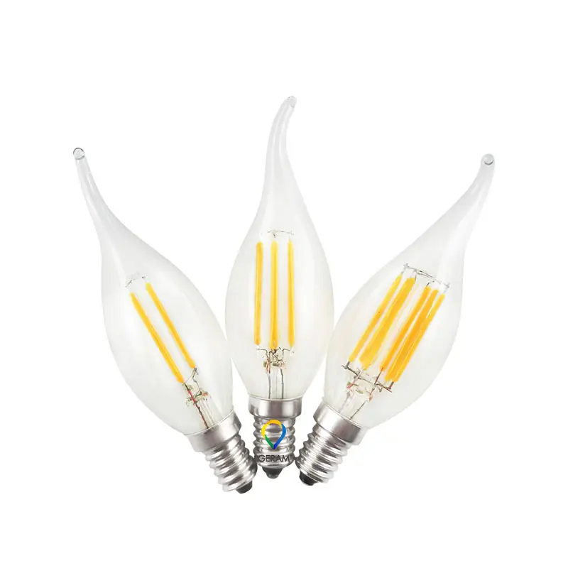 Ampoule led vintage en acrylique, modèle e12, chandelier, lampe