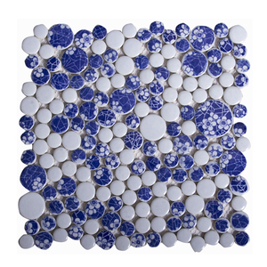 Di forma rotonda <span class=keywords><strong>con</strong></span> il modello di fiore ciottoli di ceramica a mosaico di ciottoli <span class=keywords><strong>piastrelle</strong></span> - Product Image 1