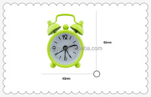 Réveil de bureau rond à cadran miniature en métal, petit réveil à double cloche pour <span class=keywords><strong>enfants</strong></span> - Product Image 3