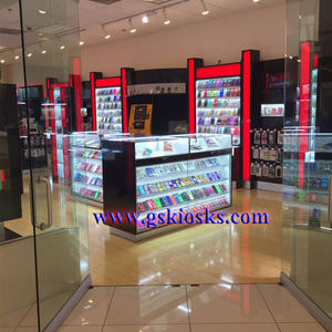 Modern mobile phone counter for cell phone store fixtures displays