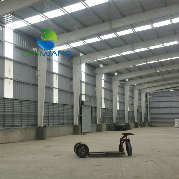 Nuova progettazione costruzione veloce impermeabile Pre ingegnerizzata 1000 metri quadrati prefabbricati magazzino in acciaio prefabbricato