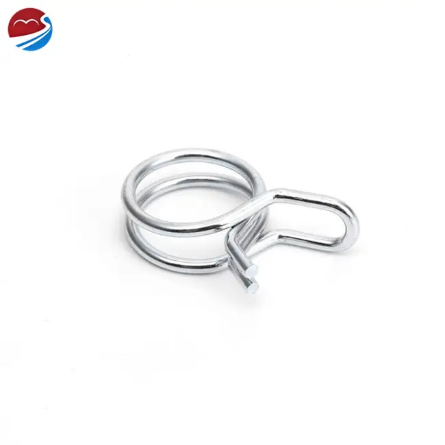 China supplier metal stainless steel double wire spring clips small steel spring clamp 12 mm width
