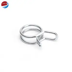 China supplier metal stainless steel double wire spring clips small steel spring clamp 12 mm width