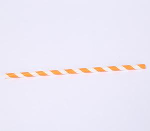 6 millimetri Resistente All'acqua di Carta Arancione Bianco Stripe <span class=keywords><strong>Cocktail</strong></span> Bere <span class=keywords><strong>Cannucce</strong></span> - Product Image 3