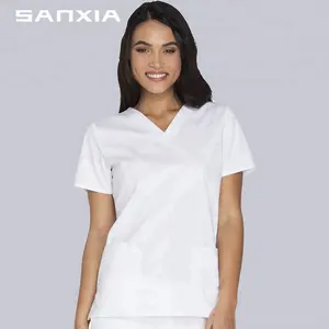 Branco Uniforme Da Enfermeira do Hospital Uniforme Médico Projetos para o Sexo Feminino