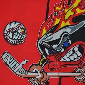 Stilvolle sublimierte Baseball-Uniformen Benutzer definierter OEM-Service Rote und schwarze Baseball-und Softball-Trikots - Product Image 3