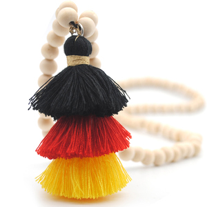 8-10mm Natural Ivory White Wood Beaded <strong>Boho</strong> 108 Mala Beads <strong>Necklace</strong> - Product Image 4