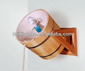 36004 wooden sauna bucket for shower