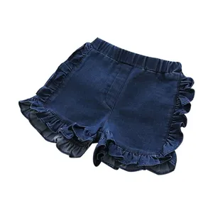 Turkey Children Clothing Beautiful Young Girl Denim Fabric Apparel Kids Denim Shorts For Girls