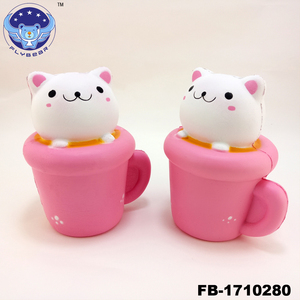 2018 flybear squishies slow Rising Jumbo kawaii taza gato perfumado suave squeeze stress relief juguetes para niños y adultos - Product Image 2