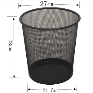 Đầy màu sắc thùng rác có thể 20 liters, sắt wire mesh thùng rác có thể, khách sạn đen chất thải giỏ