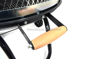 28 pulgadas fuego jardín arcilla parrilla fogata char broil parrilla con ruedas - Product Image 4
