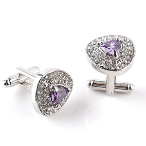 Triángulo <span class=keywords><strong>de</strong></span> moda <span class=keywords><strong>de</strong></span> lujo Botones <span class=keywords><strong>de</strong></span> circón Joyería Púrpura Rhinestone <span class=keywords><strong>Gemelos</strong></span> Hombres <span class=keywords><strong>Camisa</strong></span> francesa <span class=keywords><strong>Gemelos</strong></span> - Product Image 2