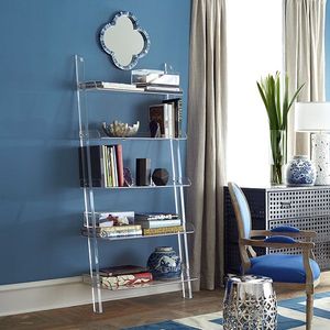 4 lớp tùy chỉnh trong suốt <span class=keywords><strong>Acrylic</strong></span> hiển thị Kệ sách để trang trí hiện đại tầng thường vụ lưu trữ Kệ cho phòng khách - Product Image 1