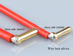 4Mm 5Mm Mạ Vàng Cấu Hình Thấp Nam Bullet Banana Cắm Cho Pin <span class=keywords><strong>RC</strong></span> - Product Image 4