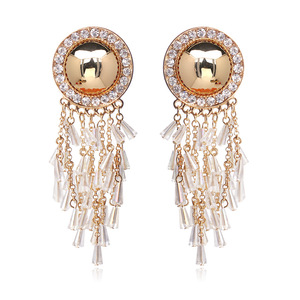 Boucles d'oreilles pour femmes YWMT, nouvelles, en or 14 carats, incrustées de diamants <span class=keywords><strong>Vertu</strong></span>, perles acryliques colorées, mode, luxe léger, boucles d'oreilles exquises - Product Image 5