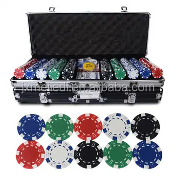 Standaard Mode Ambachtelijke 500 Aluminium Poker Case Met Chips