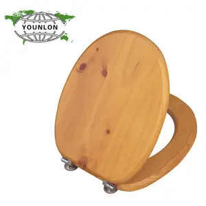 1201 solid wood pine wood Antique color toilet seat