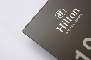 Placa de cristal templado LED para habitación de Hotel, número de puerta con timbre, color gris, moderno, lo último - Product Image 5