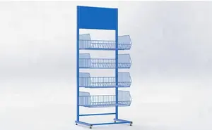 Werbe beweglicher Supermarkt und Laden gitter Drahtgitter Display Stand Regal