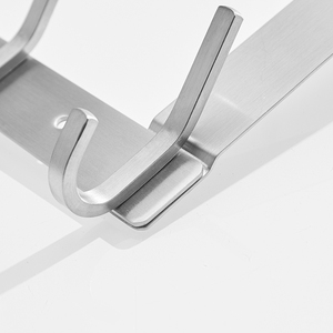 Over the Door <strong>Hook</strong> Horizontal 6 <strong>Hook</strong> Rack Hanger <strong>Towel</strong> and Clothing Hanger Stainless Steel Storage Overdoor <strong>Hook</strong> - Product Image 4