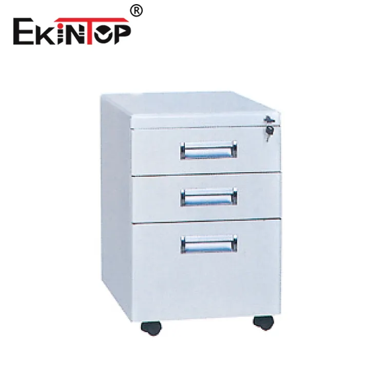 Ekintop Mặt Trước Hai Cổ Văn Phòng Tủ Gỗ Mdf Tập Tin Ngăn Kéo Nhỏ Đơn Vị Với Ba Ngăn Kéo