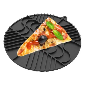 Assiettes de Noël Meilleure cuisine Réchauffer la plaque à micro-ondes croustillante en silicone Micro Mate Pizza