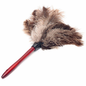 China Feather Factory Hot Sale Natural Brown Ostrich Feather Duster Anti-Static Duster