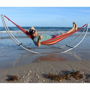 <span class=keywords><strong>Hamac</strong></span> <span class=keywords><strong>de</strong></span> plage <span class=keywords><strong>pliable</strong></span>, <span class=keywords><strong>support</strong></span> <span class=keywords><strong>de</strong></span> <span class=keywords><strong>hamac</strong></span> <span class=keywords><strong>pliable</strong></span> en aluminium portable pour l'extérieur - Product Image 2