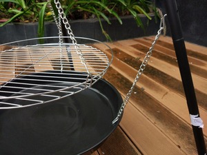 Accesorios para Parrilla de Acero para Fogatas y Balcones, con Funda de Poliéster 600D Resistente, Soporte para <span class=keywords><strong>Asador</strong></span> Giratorio - Product Image 4