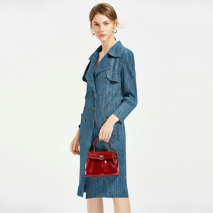 <span class=keywords><strong>Abito</strong></span> semplice plissettato Casual a maniche lunghe da donna europeo e americano sul posto di lavoro - Product Image 5