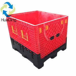 Ucuz Büyük Katlanabilir Palet Kutusu Depolama Toplu Konteyner Ağır Hizmet Tipi Plastik Katlanabilir Palet Kutusu Araba Parçaları Paketleme İçin - Product Image 1